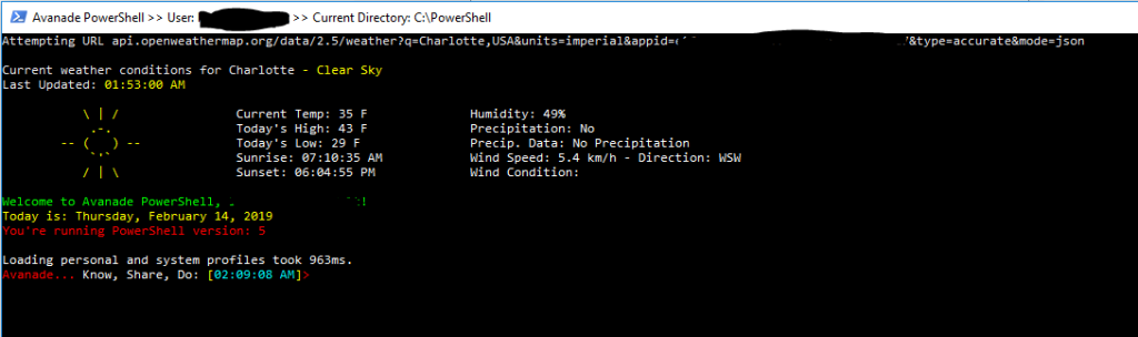 Avanade Custom PowerShell Prompt